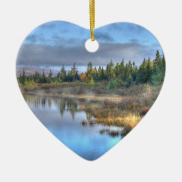 Herbst Sonnenaufgang am Moosehead Lake Maine Keramikornament