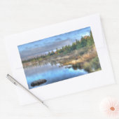 Herbst Sonnenaufgang am Moosehead Lake Maine Rechteckiger Aufkleber (Umschlag)