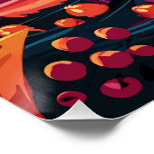 Herbst Sonnenblume Abstrakt, Herbst Festival! Poster (Ecke)