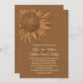 Herbst-Sonnenblume-Hochzeits-Einladung Einladung (Vorne/Hinten)