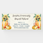 Herbst Sonnenblume Pumpkin Ernte Banner (Horizontal)