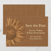 Herbst-Sonnenblume Save the Date (Vorne/Hinten)