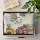 Herbst Sonnenblumen Erntedank Pumpkin Ernte Seidenpapier (Geschenk)