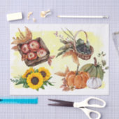 Herbst Sonnenblumen Erntedank Pumpkin Ernte Seidenpapier (Handwerk)