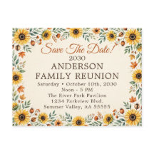 Herbst-Sonnenblumen-Familientreffen Save The Date