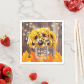 Herbst-Sonnenblumen-Glas-Stringlichter Rustikale H Serviette (Beispiel)