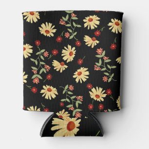 Herbst Sonnenblumen: Rot-Orange Harmonie. Dosenkühler