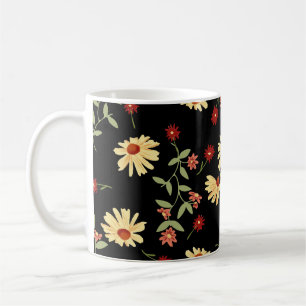 Herbst Sonnenblumen: Rot-Orange Harmonie. Kaffeetasse