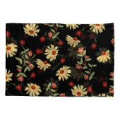 Herbst Sonnenblumen: Rot-Orange Harmonie. Kissenbezug (Rückseite)