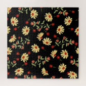 Herbst Sonnenblumen: Rot-Orange Harmonie. Puzzle (Horizontal)