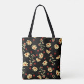 Herbst Sonnenblumen: Rot-Orange Harmonie. Tasche (Rückseite)