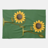 Herbst Sonnenblumendesign Küchentuch (Horizontal)