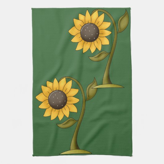 Herbst Sonnenblumendesign Küchentuch (Vertikal)