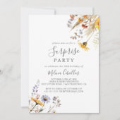 Herbst Sonnenschein Elegante Wildblume Party Einladung (Vorderseite)