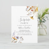 Herbst Sonnenschein Elegante Wildblume Party Einladung (Stehend Vorderseite)