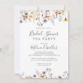 Herbst Sonnenschein Wildblume Brautparty Tee Party Einladung (Vorderseite)