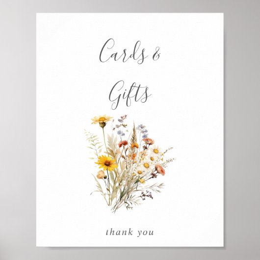 Herbst Sonnenschein Wildblume Karten und Geschenke Poster (Vorne)