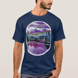Herbst Sonnenuntergang Adirondack Berge Herbst ver T-Shirt