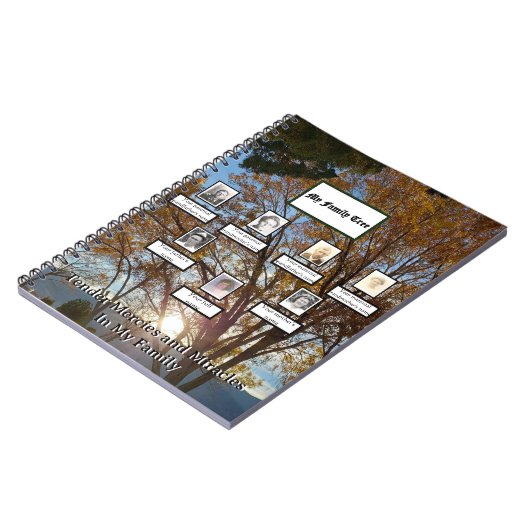 Herbst Sonnenuntergang drei Generationen Mercedes- Notizblock (Linke Seite)