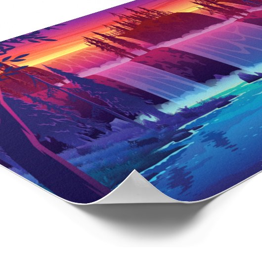 Herbst Sonnenuntergang Poster (Ecke)