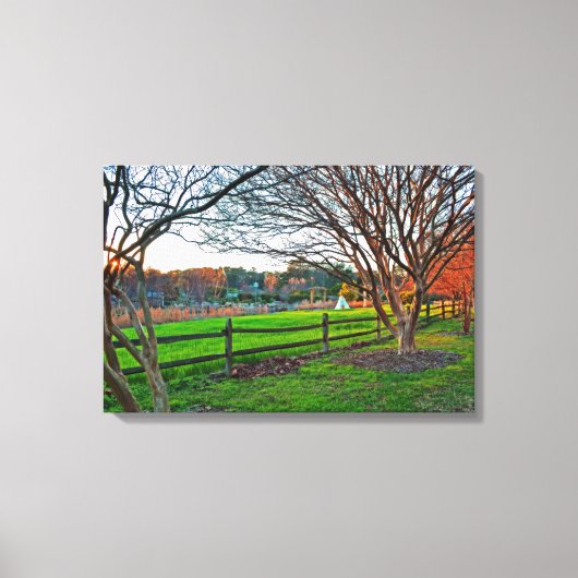 Herbst Sonnenuntergang von Shirley Taylor Leinwanddruck (Vorderseite)