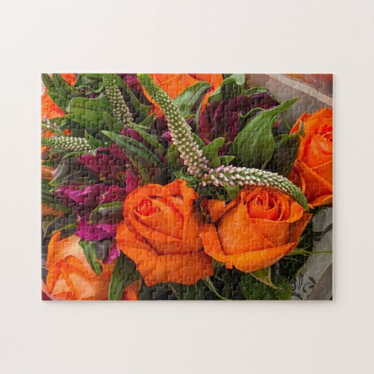 Herbst-Sonnenuntergangs-Sträuße Puzzle, 28 cm x 36 Puzzle (Horizontal)