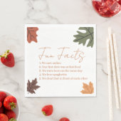 Herbst-Spaß-Fakten Hochzeit Serviette (Beispiel)