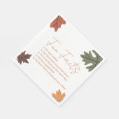Herbst-Spaß-Fakten Hochzeit Serviette (Ecke)