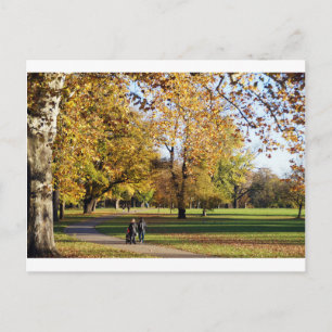 Herbst Spaziergang Postkarte