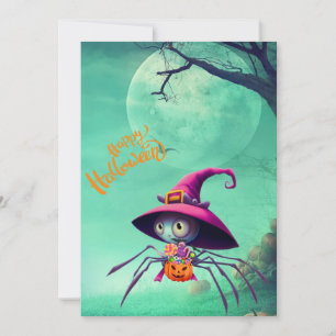 Herbst/Spinnen/Hexe/Halloween Feiertagskarte