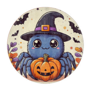 Herbst/Spinnen/Hexe/Halloween Schneidebrett