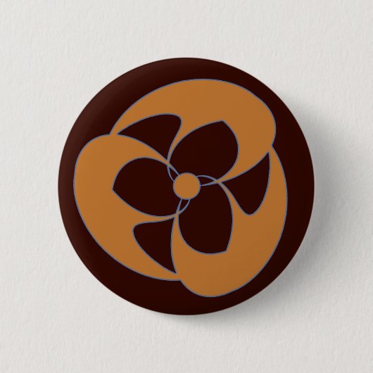 Herbst-Spiral-Halbmond-Triquetra Button (Vorderseite)