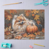 Herbst Spitz Hund Dekoupage Seidenpapier (Basteln)