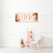 Herbst-Splendor Fall Foliage Elfenbeinfarben Braut Banner (Insitu)