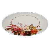 Herbst Splendor Wasserfarbe Blumenzwiebelhochzeit Schneidebrett (Ecke)