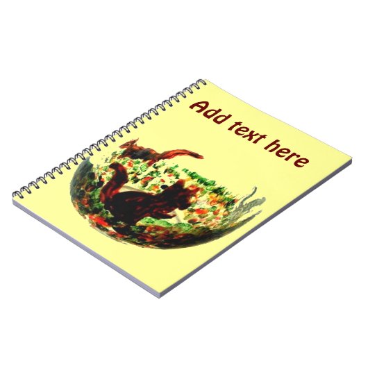 Herbst Squirrels Tierkunst Notizblock (Linke Seite)