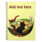 Herbst Squirrels Tierkunst Notizblock (Vorderseite)