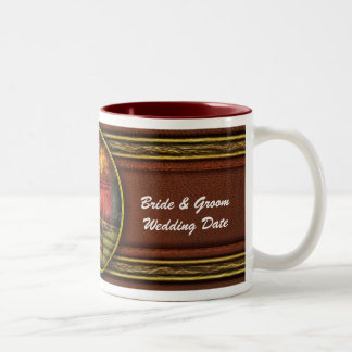 Herbst - Stall - Eine alte rote Scheune Zweifarbige Tasse