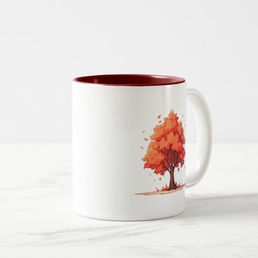 Herbst-Stammbaum Zweifarbige Tasse (VorderseiteRechts)