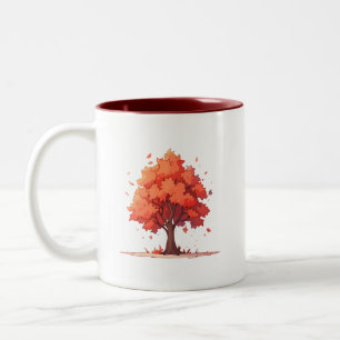 Herbst-Stammbaum Zweifarbige Tasse