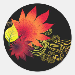 Herbst-Stickers Runder Aufkleber