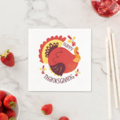 Herbst Stilisierte Sitzung Türkei Glückwunsch Than Serviette (Beispiel)