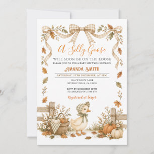 Herbst-Still- Gans-Baby-Shower-Bogen Einladung