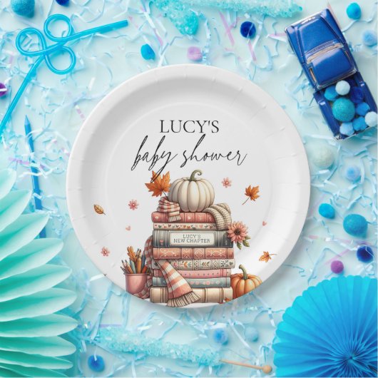 Herbst Storybook Neues Kapitel Herbst Babydusche Pappteller (Party)