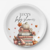 Herbst Storybook Neues Kapitel Herbst Babydusche Pappteller (Vorderseite)