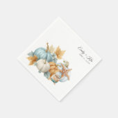 Herbst-Strand-Hochzeit Kürbis Serviette (Ecke)