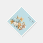 Herbst-Strand-Hochzeit Kürbis Serviette (Ecke)