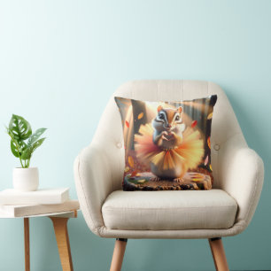 Herbst-Streifenhörnchen mit Tutu Kissen