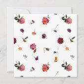 Herbst Summer Garden Burnt Orange Blume Hochzeit Einladung (Rückseite)