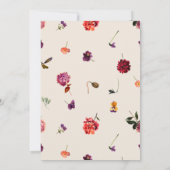 Herbst Summer Garden Burnt Orange Blume Hochzeit Einladung (Rückseite)